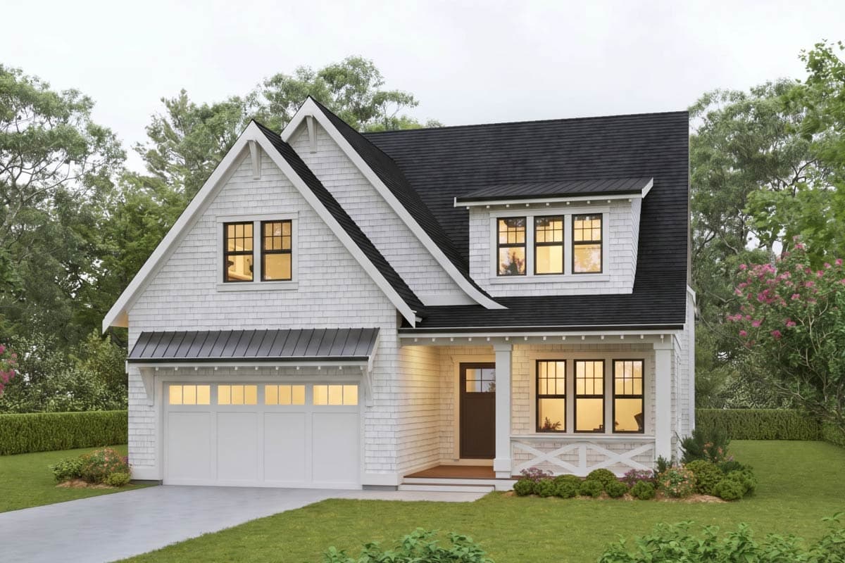 Plan 270031AF: New American Cottage Home Plan with Lower Level Game Room - Image #2 - Cottage, Craftsman, Farmhouse, New American, Shingle