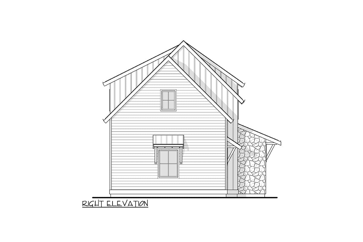 Plan 270032AF: Detached Garage Plan with Second Level Storage or Flex Apartment - Image #6 - Country, New American