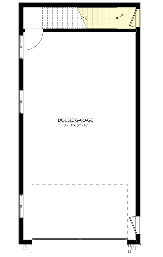 Plan 270033AF: Detached Garage with ADU Potential or Storage - 800 Sq Ft Garage and 699 Sq Ft Storage - Floor Plan - Main Level - Cape Cod, Carriage, Country