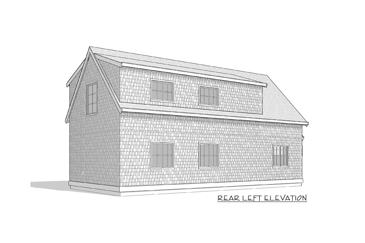 Plan 270033AF: Detached Garage with ADU Potential or Storage - 800 Sq Ft Garage and 699 Sq Ft Storage - Image #6 - Cape Cod, Carriage, Country