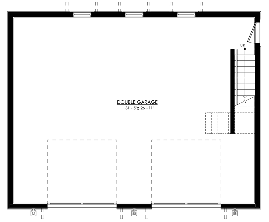 Plan 270034AF: Barndominium with Flexible Space Above and 2-car Garage Below - Floor Plan - Main Level - Barndominium, Country, Craftsman