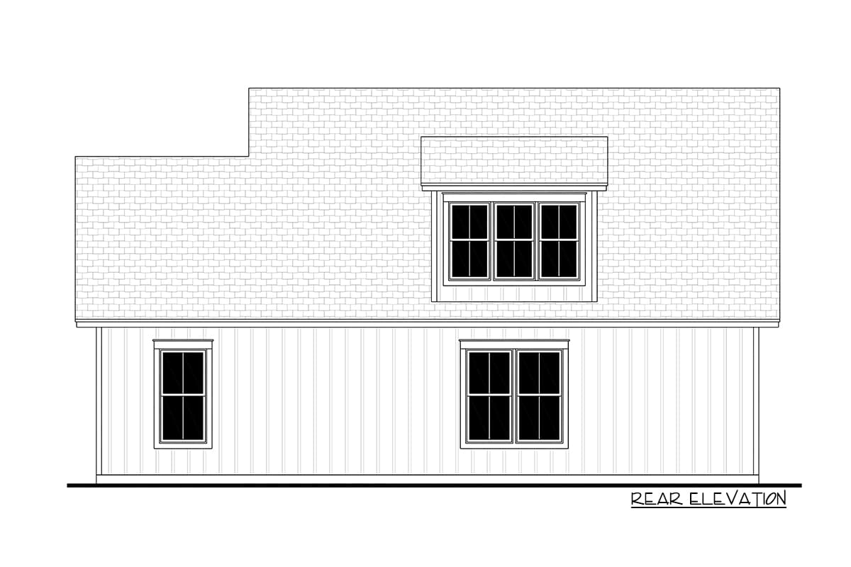 Plan 51845HZ: Detached 1046 Sq Ft Garage with Dedicated Ground-Level Storage Plus 512 Sq Ft Bonus Above - Image #4 - Carriage, Cottage, Country, Craftsman, New American
