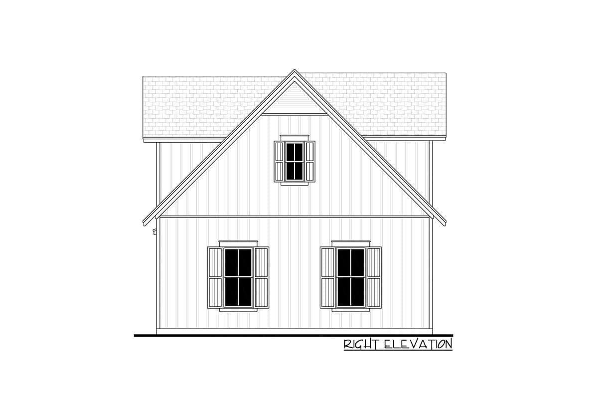Plan 51846HZ: One Bedroom Guest House Plan with Dedicated Storage Bay - Image #5 - Carriage, Country, Craftsman, New American