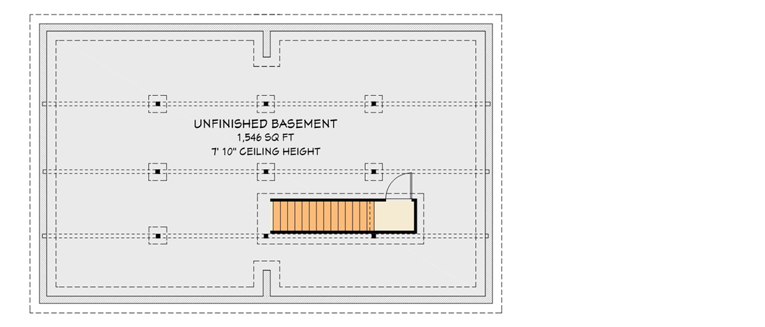 Plan 28940JJ: Simple One-Story 3-Bedroom House Plan with Attached 2-Car Garage - 1663 Sq Ft - Floor Plan - Unfinished Basement - Cabin, Country, Farmhouse, Ranch, Southern, Traditional
