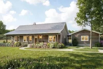 Simple One-Story 3-Bedroom House Plan with Attached 2-Car Garage - 1663 Sq Ft