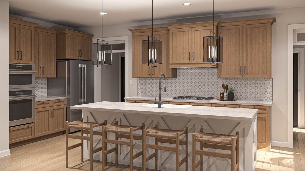 Plan 62922DJ: Modern Farmhouse with Upstairs Office with Built-in Desk - Image #13 - Contemporary, Modern Farmhouse, New American