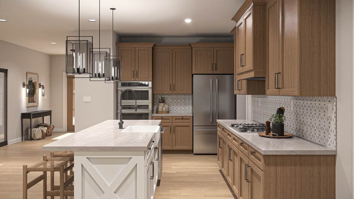 Plan 62922DJ: Modern Farmhouse with Upstairs Office with Built-in Desk - Image #12 - Contemporary, Modern Farmhouse, New American