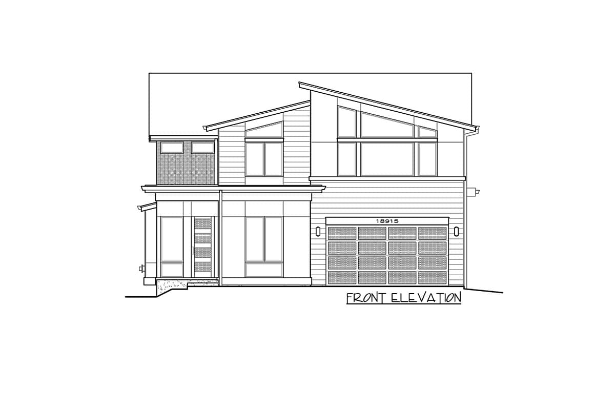 Plan 23864JD: 4-Bed Modern Home Plan with Outdoor Living Room - Image #9 - Contemporary, Modern, Northwest