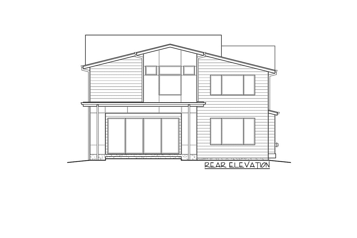 Plan 23866JD: Modern Northwest Home Plan with Quiet Den and Bonus Room - Image #6 - Contemporary, Modern, Northwest