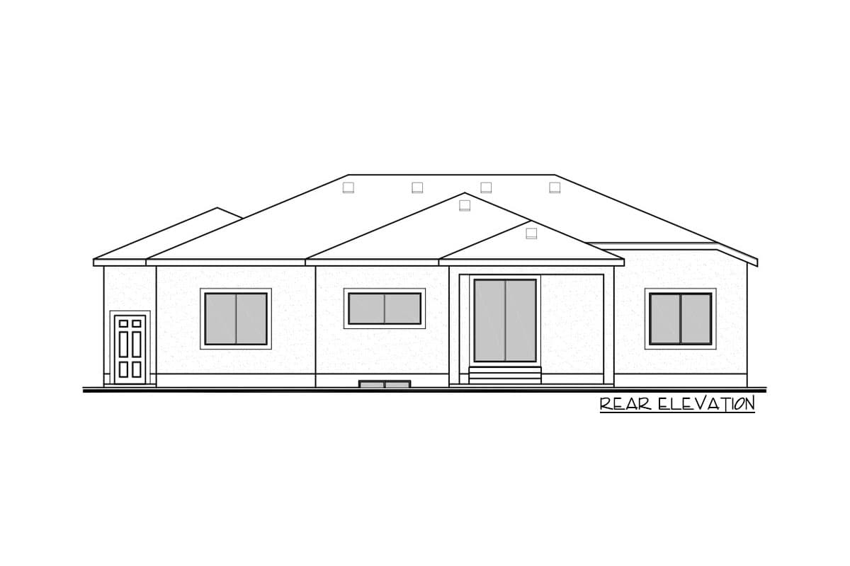 Plan 370019SEN: Contemporary Ranch House Plan with Split Bedrooms - 2000 Sq Ft - Image #4 - Contemporary, Mid Century Modern, Modern, Ranch, Southern, Southwest, Transitional