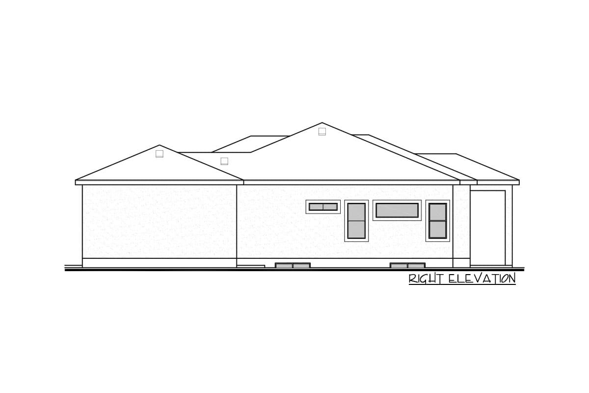 Plan 370019SEN: Contemporary Ranch House Plan with Split Bedrooms - 2000 Sq Ft - Image #5 - Contemporary, Mid Century Modern, Modern, Ranch, Southern, Southwest, Transitional