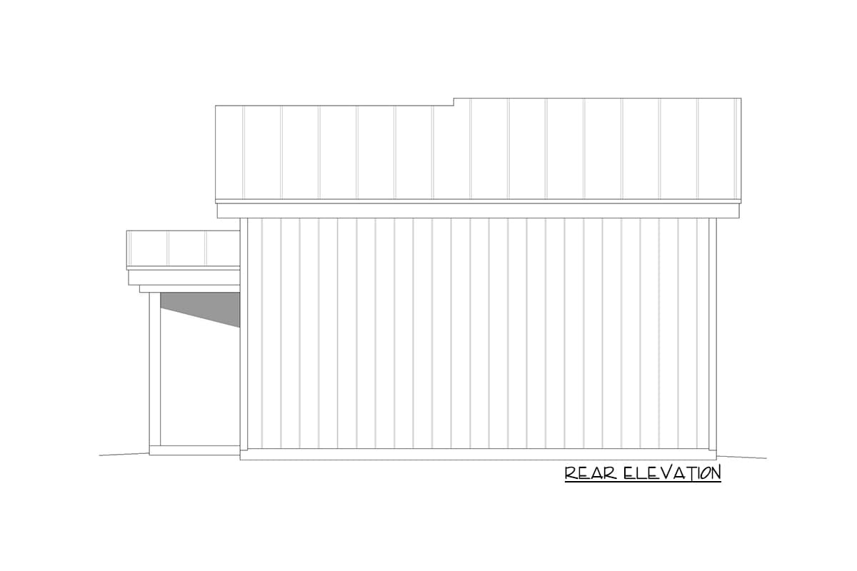 Plan 68679VR: Lift-Friendly 2-Car Garage with Sloped Roof - Image #4 - Contemporary