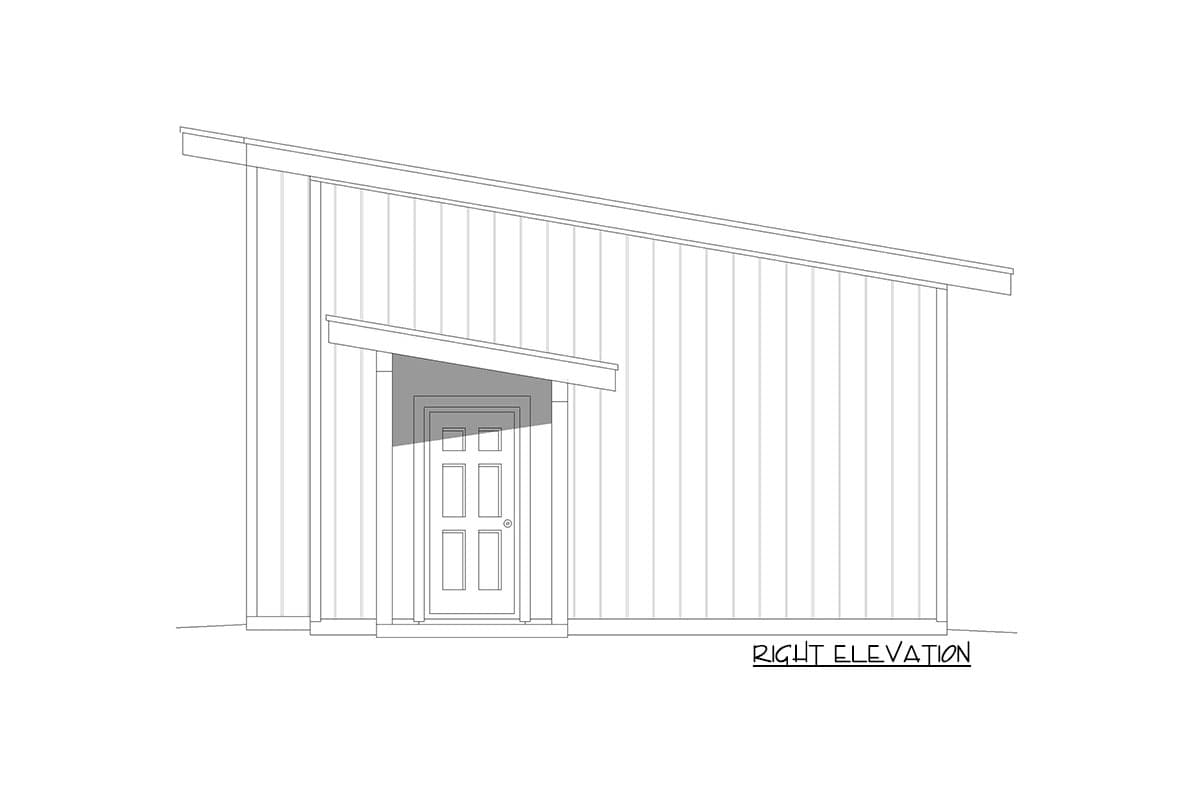 Plan 68679VR: Lift-Friendly 2-Car Garage with Sloped Roof - Image #5 - Contemporary