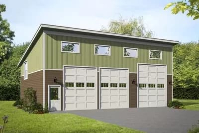 2-Car Garage with Lift-Friendly RV Bay