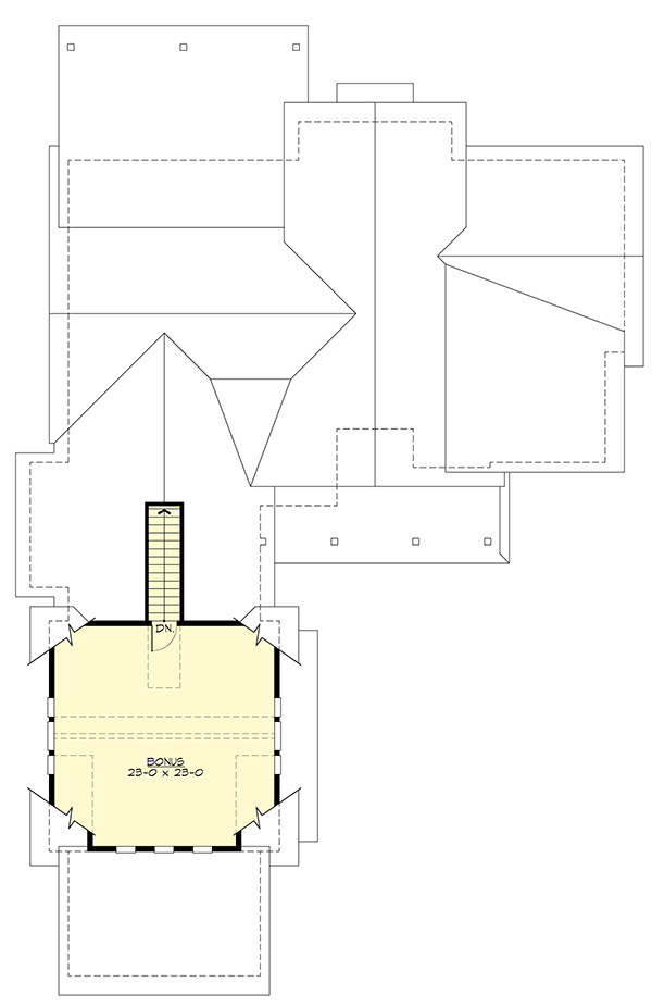 Plan 23868JD: Modern Farmhouse Plan with Bonus Room Above a 3-Car Garage - Floor Plan - 2nd Floor - Craftsman, Farmhouse, Modern Farmhouse, New American, Northwest