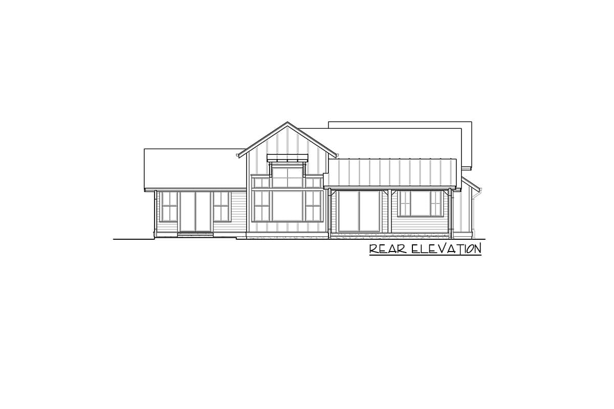 Plan 23868JD: Modern Farmhouse Plan with Bonus Room Above a 3-Car Garage - Image #5 - Craftsman, Farmhouse, Modern Farmhouse, New American, Northwest