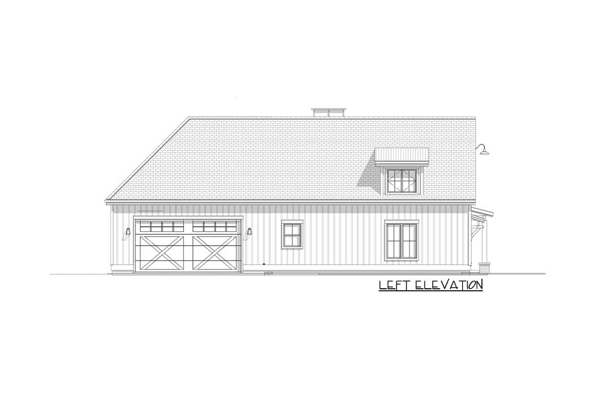 Plan 64504SC: Exclusive Modern Split Bedroom Modern Farmhouse Plan with Large Covered Patio - Image #4 - Country, Farmhouse, Modern Farmhouse, New American, Southern