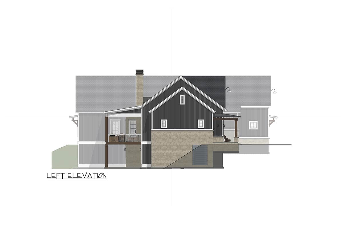 Plan 64506SC: Modern Farmhouse Plan with Bonus Room and Man Cave - 2591 Sq Ft - Image #14 - Country, Farmhouse, Modern Farmhouse, New American