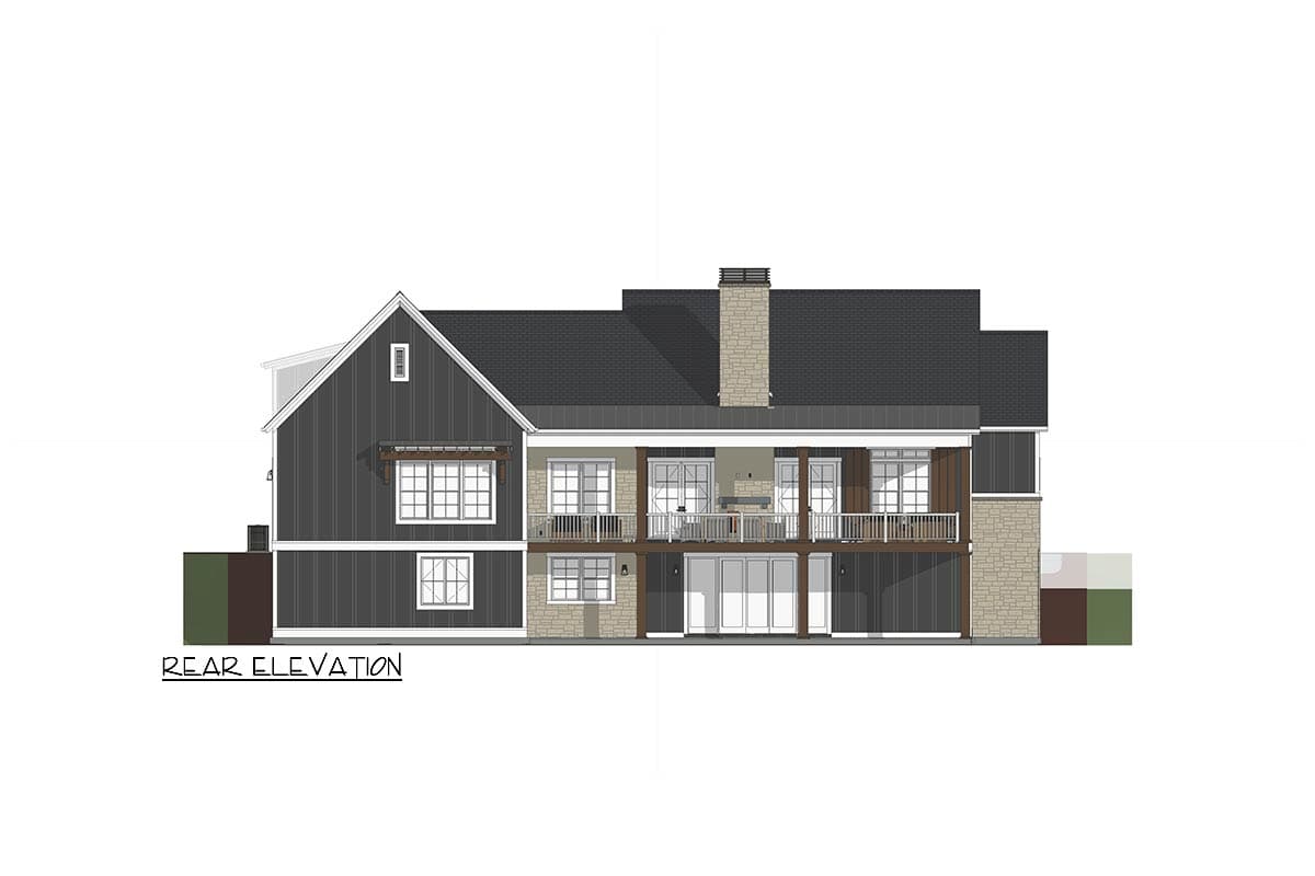 Plan 64506SC: Modern Farmhouse Plan with Bonus Room and Man Cave - 2591 Sq Ft - Image #15 - Country, Farmhouse, Modern Farmhouse, New American