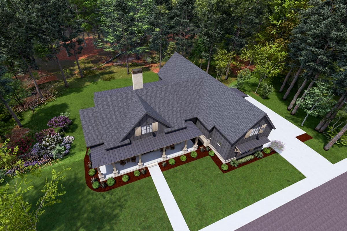 Plan 64506SC: Modern Farmhouse Plan with Bonus Room and Man Cave - 2591 Sq Ft - Image #11 - Country, Farmhouse, Modern Farmhouse, New American