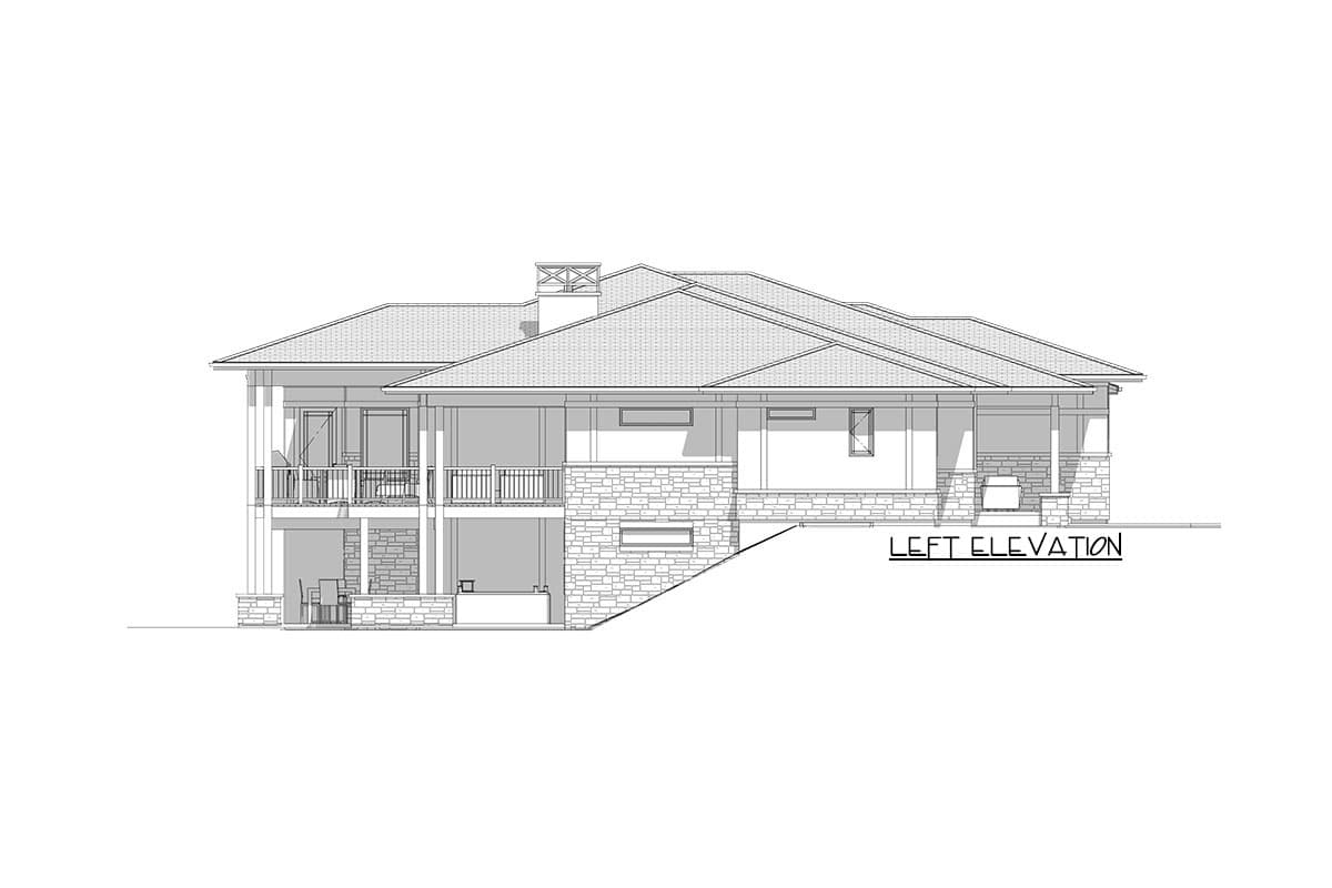 Plan 64507SC: Exclusive Ranch Home Plan with Walk-Out Basement Option - Image #5 - Northwest, Prairie, Ranch