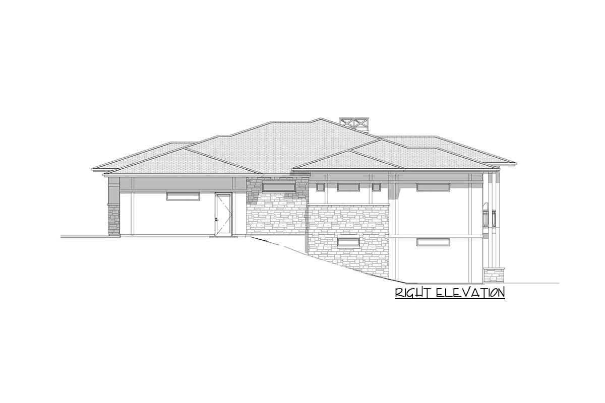Plan 64507SC: Exclusive Ranch Home Plan with Walk-Out Basement Option - Image #7 - Northwest, Prairie, Ranch