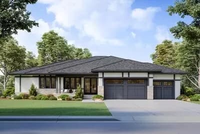 Exclusive Ranch Home Plan with Walk-Out Basement Option