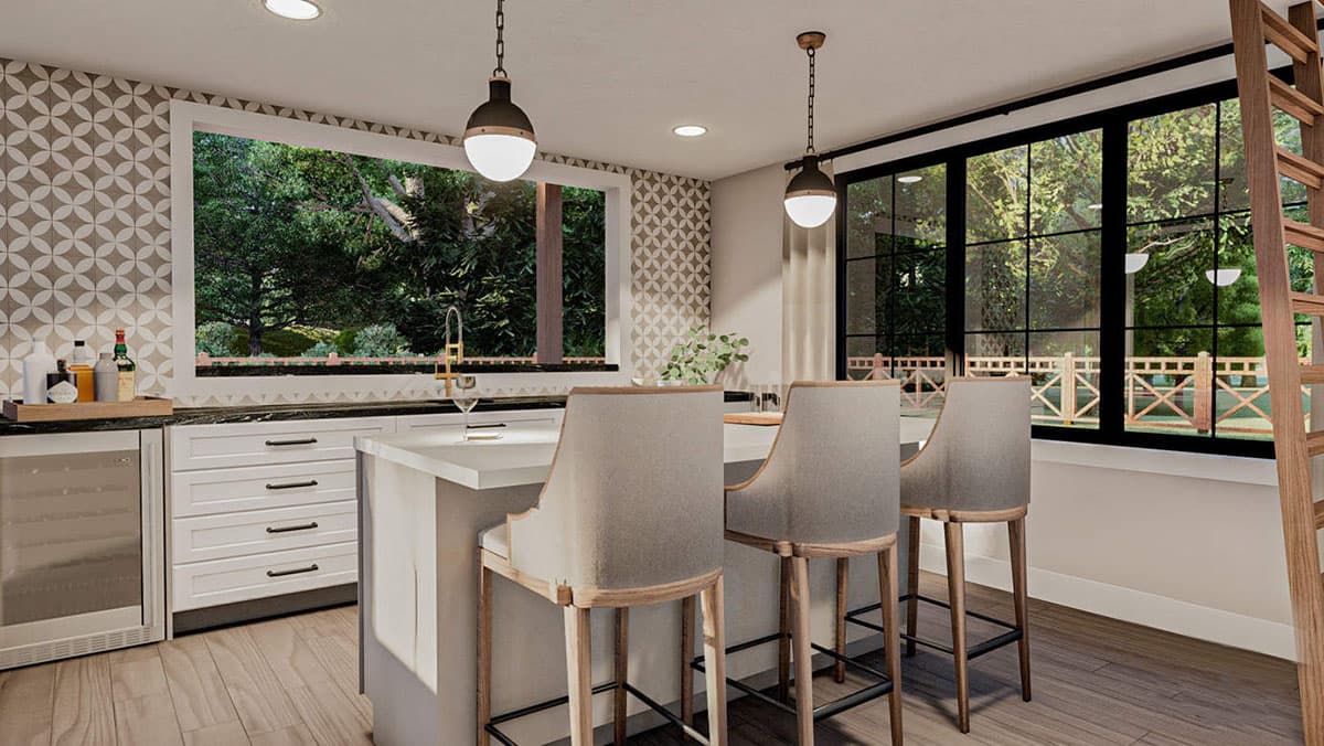 Plan 62925DJ: Modern Farmhouse Backyard Office Plan with Loft - Image #6 - Modern Farmhouse