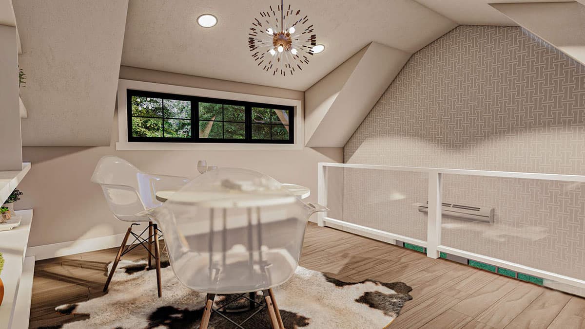 Plan 62925DJ: Modern Farmhouse Backyard Office Plan with Loft - Image #9 - Modern Farmhouse