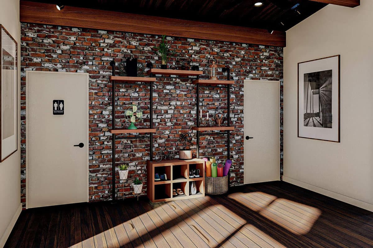 Plan 62926DJ: Flexible Modern Backyard Office - Play - Storage Plan - 384 Sq Ft - Image #6 - Mid Century Modern, Modern