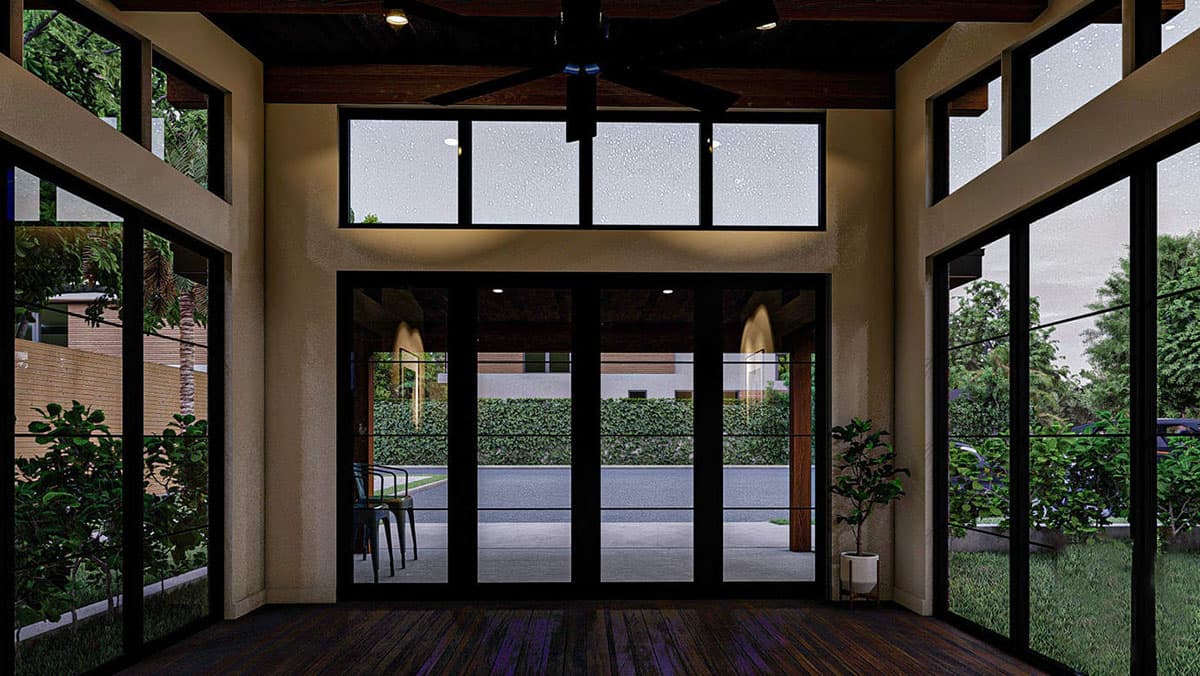 Plan 62926DJ: Flexible Modern Backyard Office - Play - Storage Plan - 384 Sq Ft - Image #5 - Mid Century Modern, Modern