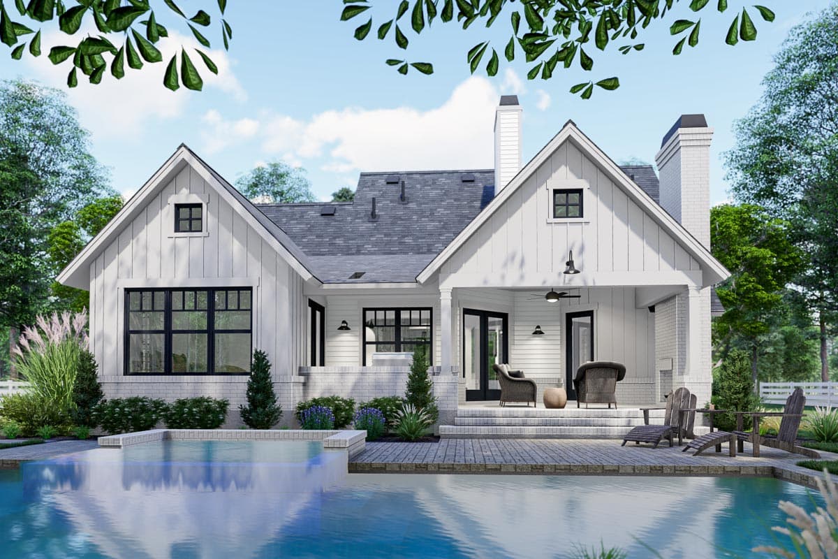 Plan 16921WG: Compact Modern Farmhouse Plan with Two Bonus Rooms - 1486 Sq Ft - Image #8 - Country, Farmhouse, Modern Farmhouse, New American