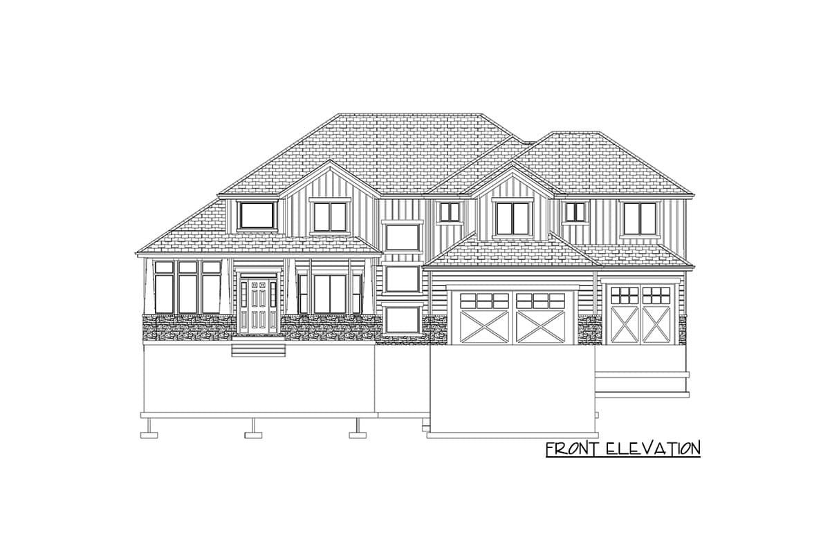 Plan 61366UT: New American Craftsman Home Plan with Hobby Room and Home Office - Image #33 - Craftsman, Mountain, New American, Traditional, Vacation