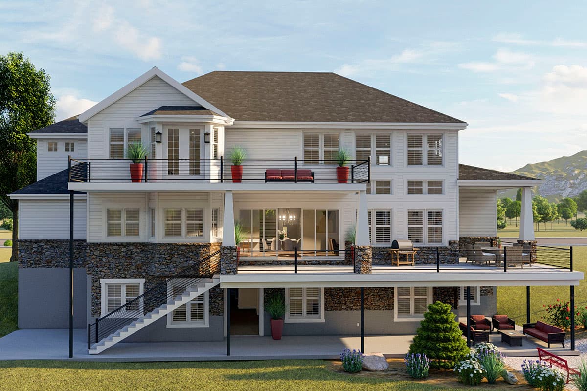 Plan 61366UT: New American Craftsman Home Plan with Hobby Room and Home Office - Image #8 - Craftsman, Mountain, New American, Traditional, Vacation