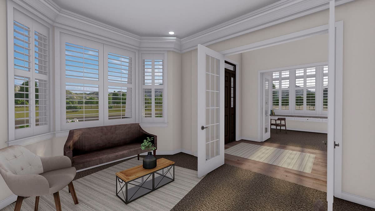 Plan 61366UT: New American Craftsman Home Plan with Hobby Room and Home Office - Image #13 - Craftsman, Mountain, New American, Traditional, Vacation