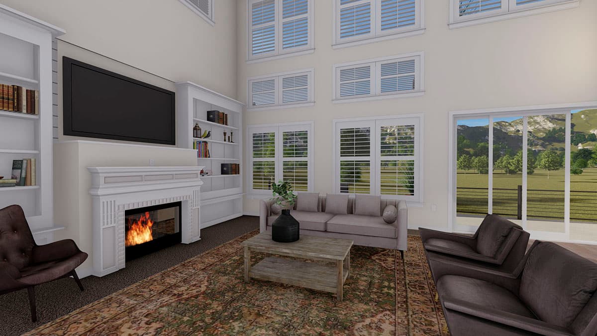 Plan 61366UT: New American Craftsman Home Plan with Hobby Room and Home Office - Image #16 - Craftsman, Mountain, New American, Traditional, Vacation