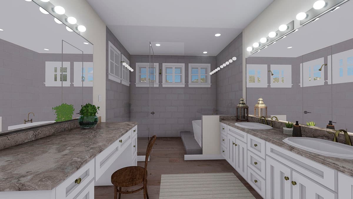 Plan 61366UT: New American Craftsman Home Plan with Hobby Room and Home Office - Image #31 - Craftsman, Mountain, New American, Traditional, Vacation