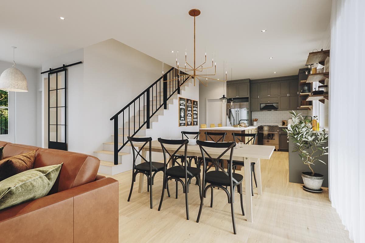 Plan 22585DR: Two-Story Modern Farmhouse Plan with Home Office and Laundry Chute - Image #6 - Country, Craftsman, Farmhouse, Modern Farmhouse, New American