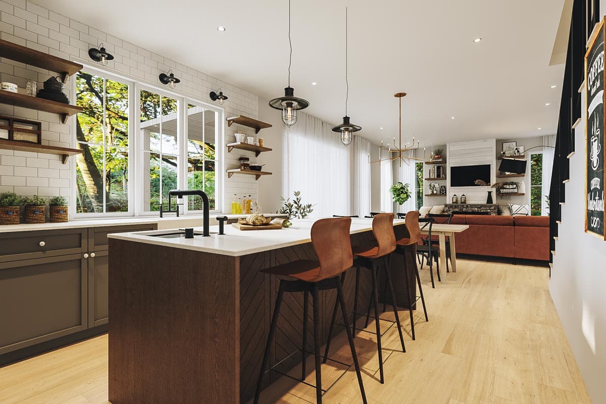 Plan 22585DR: Two-Story Modern Farmhouse Plan with Home Office and Laundry Chute - Image #7 - Country, Craftsman, Farmhouse, Modern Farmhouse, New American