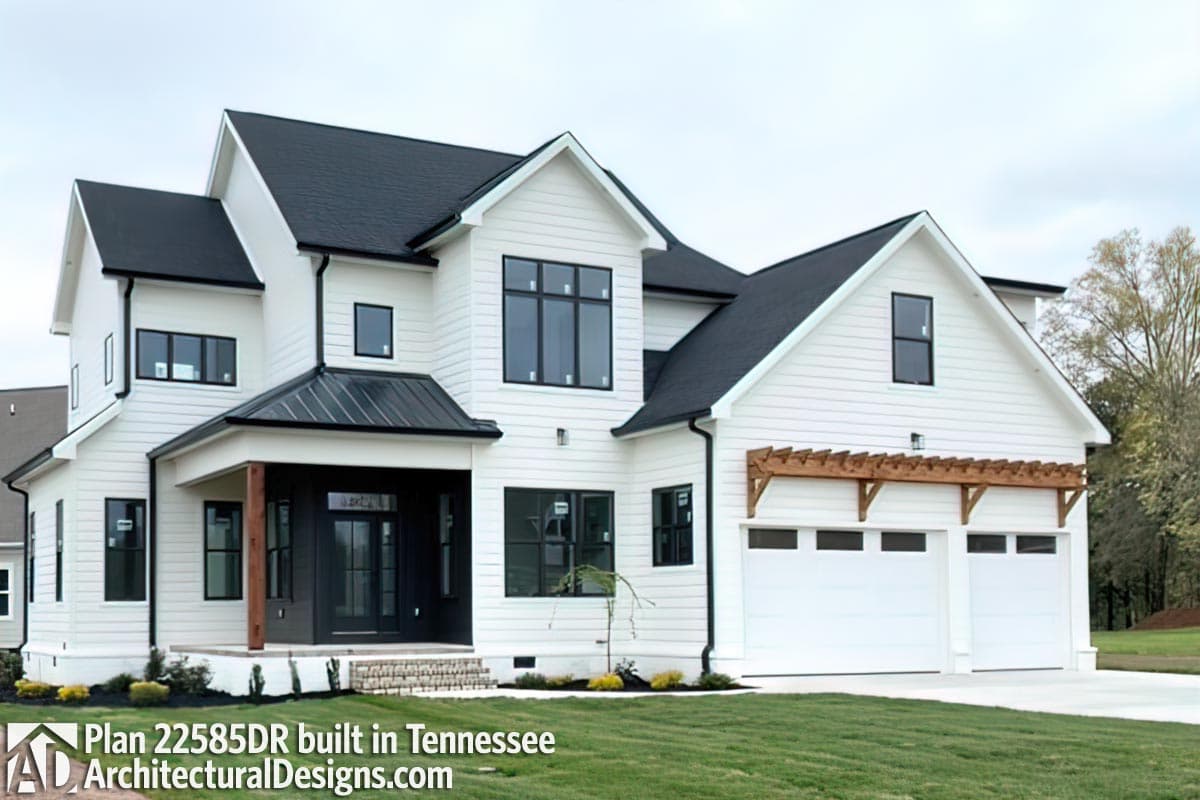 build gallery item - Modern Farmhouse Plan 22585DR Comes to Life in Tennessee