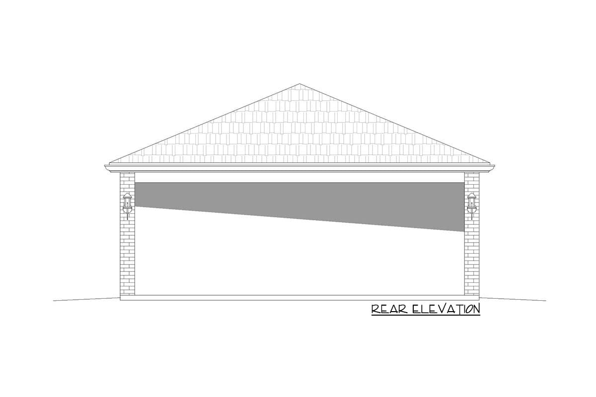 Plan 68682VR: Hip-Roofed 2-Vehicle Carport Plan - Image #4