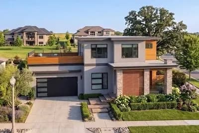3-Bed Modern Home Plan with Large Upstairs Party Deck