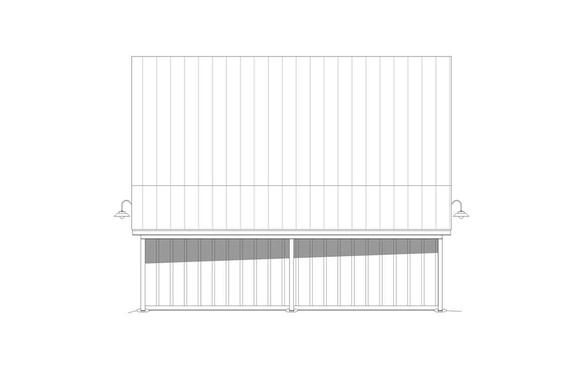 Plan 68687VR: Barn-Style Garage with Tractor Port - Image #4 - Country, Rustic