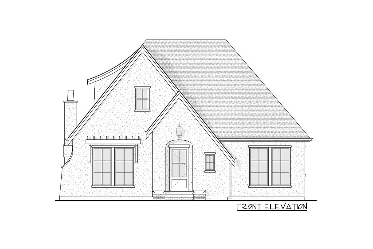Plan 270036AF: Two-Story European Home Plan with Main-level Master Bedroom - 1879 Sq Ft - Image #5 - European, French Country, Traditional