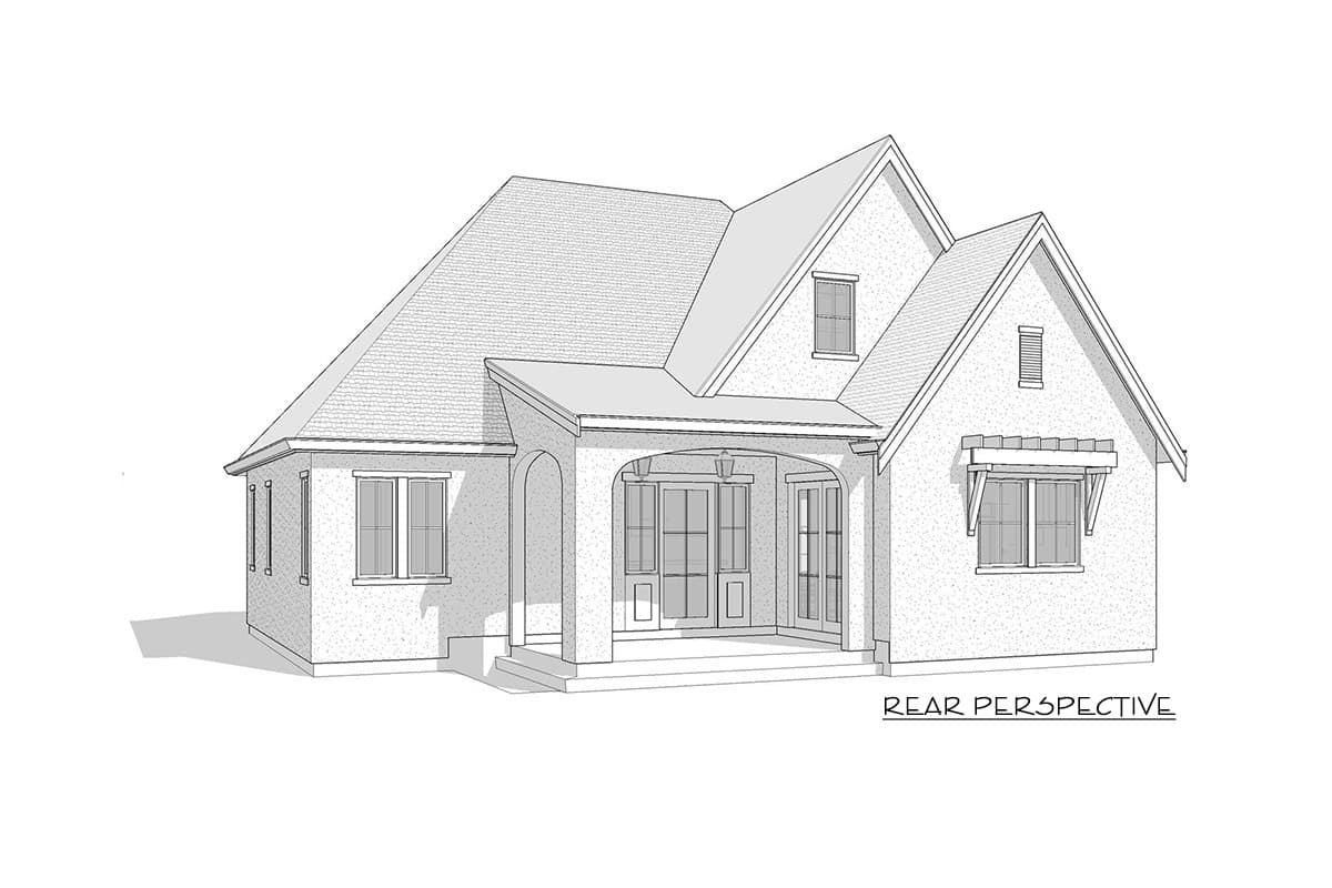 Plan 270036AF: Two-Story European Home Plan with Main-level Master Bedroom - 1879 Sq Ft - Image #9 - European, French Country, Traditional