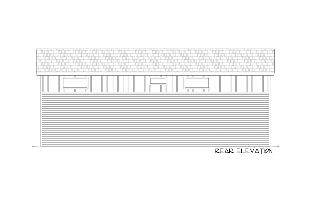 Plan 68688VR: 4-car Garage Apartment with RV Parking - Image #4 - Carriage, Contemporary, Rustic