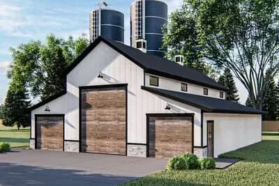 RV-Friendly Pole Barn Garage Plan - 2464 Sq Ft