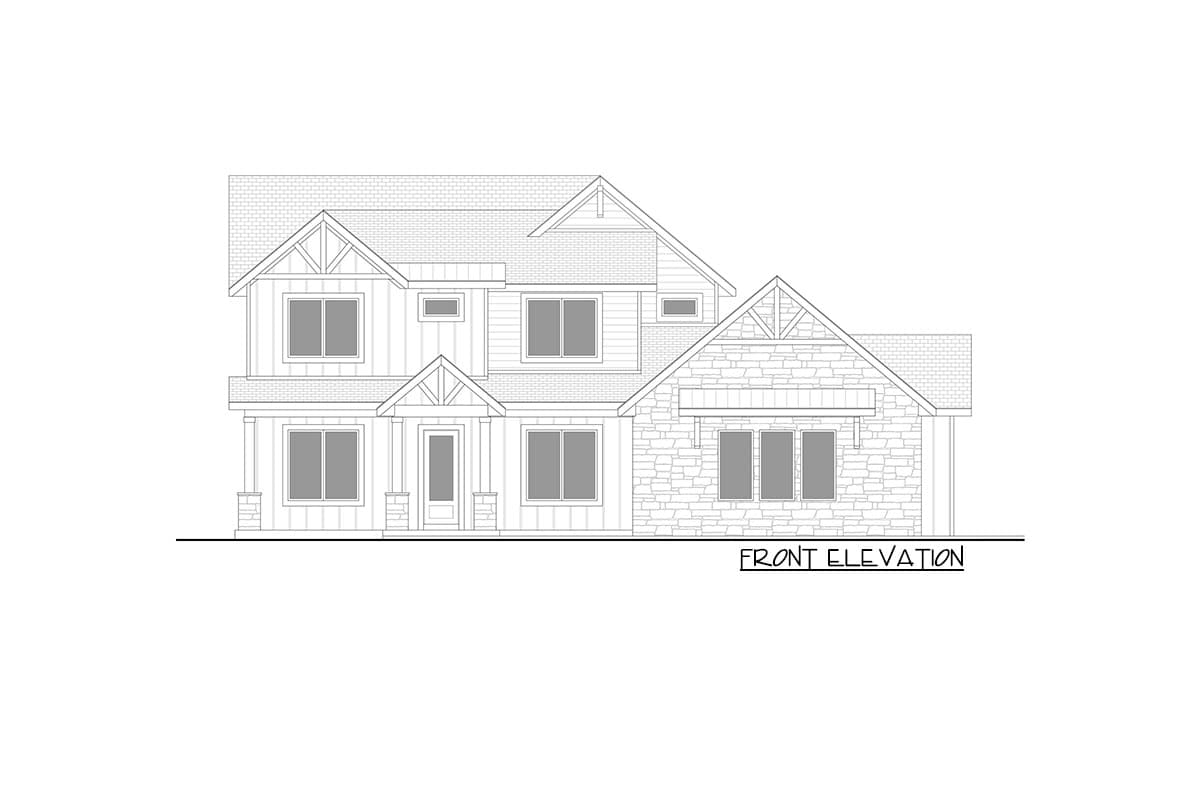 Plan 365006PED: Exclusive New American Home Plan with Private Study and Upstairs Laundry - Image #23 - Country, Craftsman, Mountain, New American, Northwest