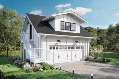Efficient Modern Farmhouse Studio Garage Apartment