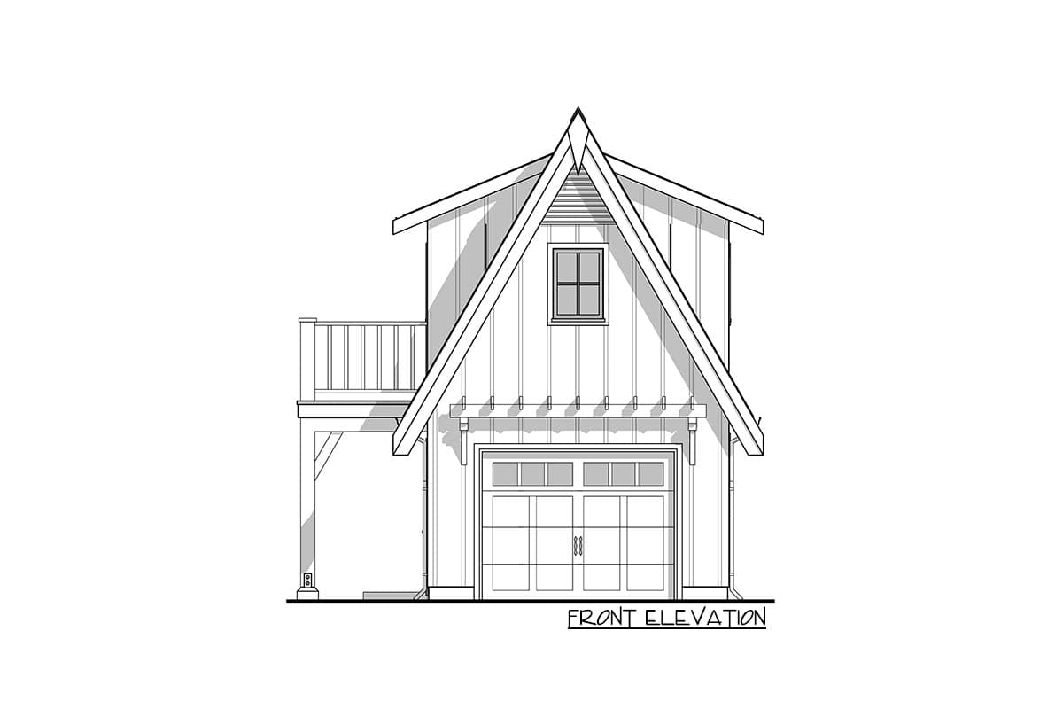 Plan 67799NWL: Alpine-style Garage with Loft Apartment - Image #4 - Carriage, Mountain, Rustic